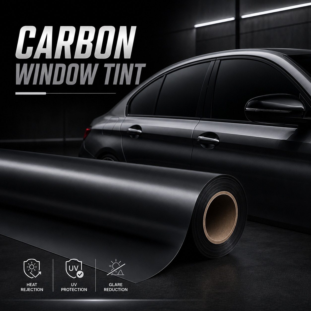 carbon window tint rolls canada
